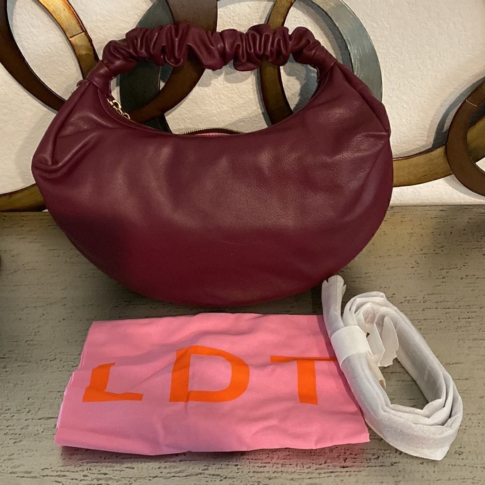 New LDT Monroe Napa Leather Hobo Crossbody Bag - Picture 9 of 9